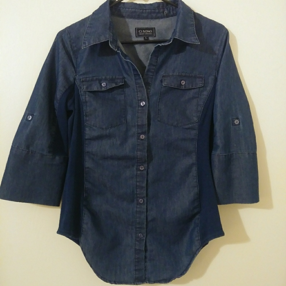 Denim button up - Picture 3 of 4